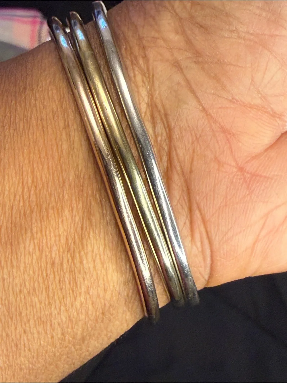 Coach Rose Gold Triple Bangle Bracelet Set